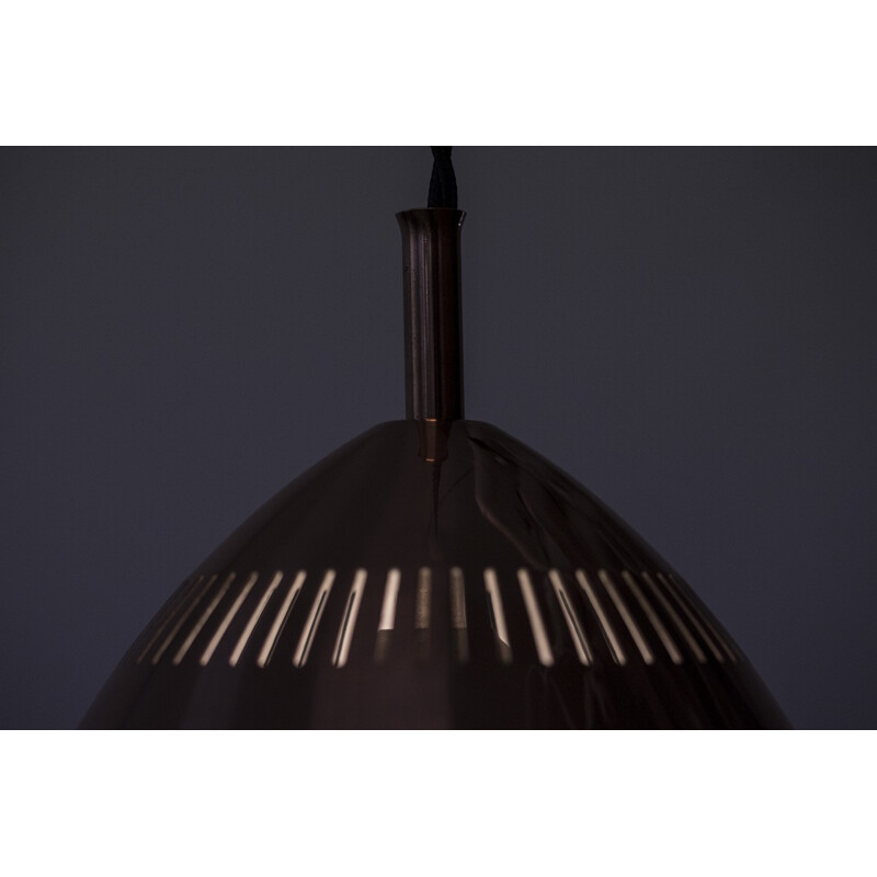 Copper swedish vintage hanging Lamp by ASEA - 1960s