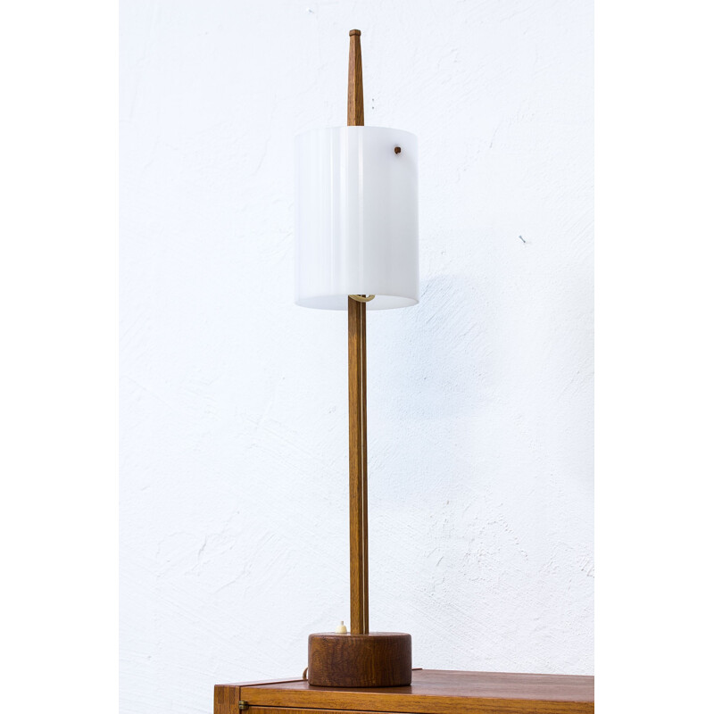 Lampe de Table vintage par Uno & Östen Kristiansson pour Luxus, Suède - 1950
