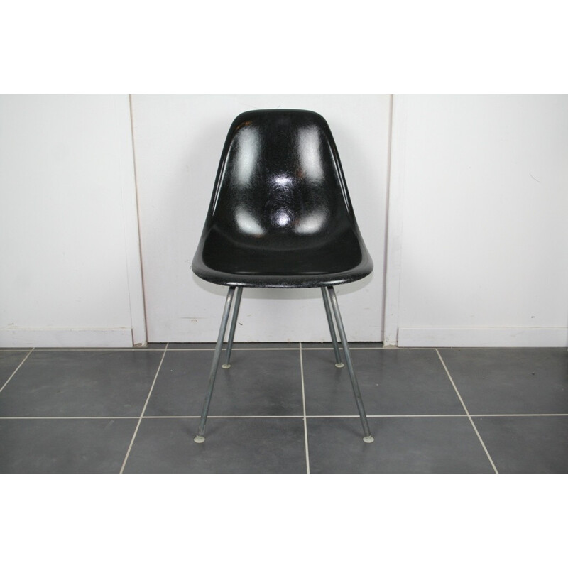 Chaise DSX black vintage de Eames pour Herman Miller - 1950