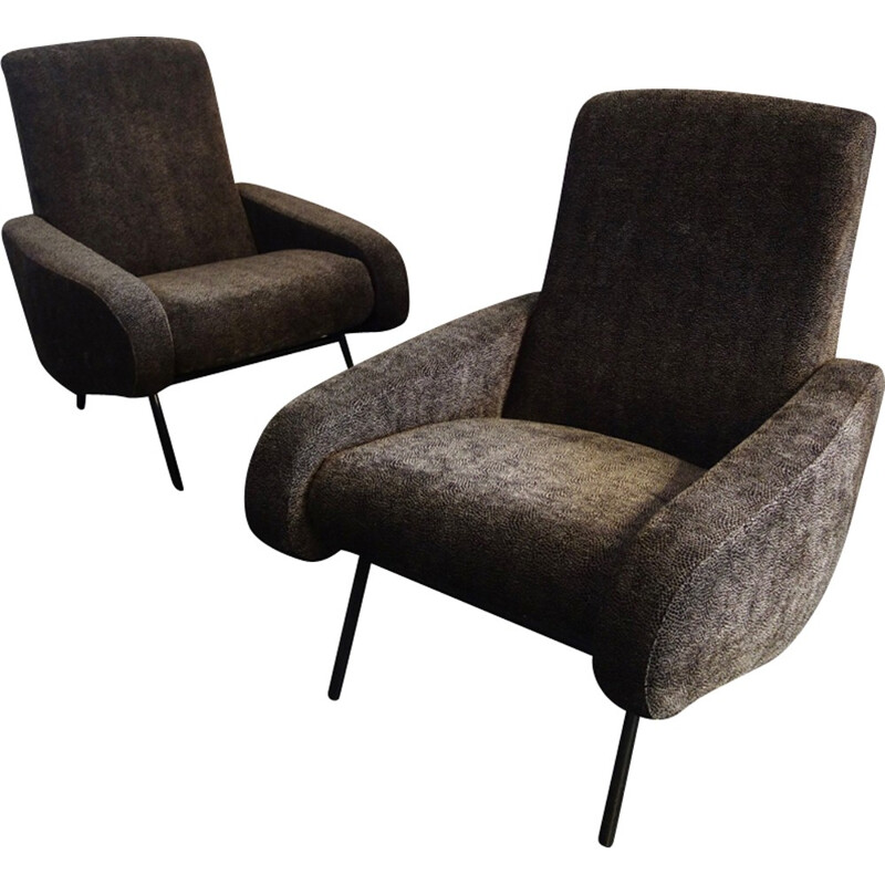 A pair of "troika" armchairs by Pierre Guariche for Airborne - 1950s