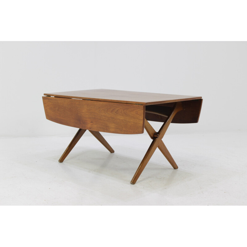 Table basse élévatrice en teck Danemark - 1960