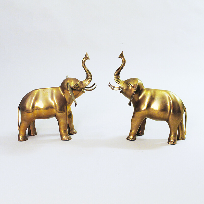 Elephant sculpture in brass - 1960s