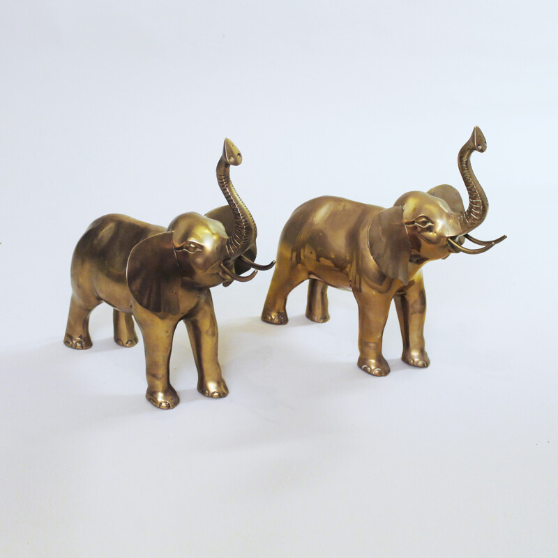 Elephant sculpture in brass - 1960s