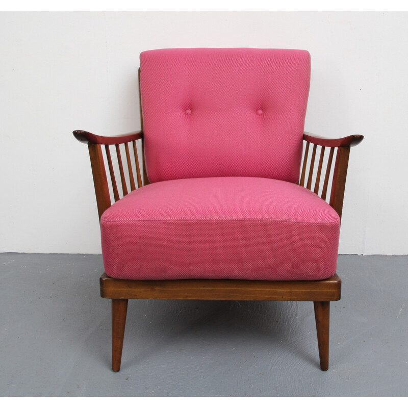 Vintage german pink armchair - 1950s 