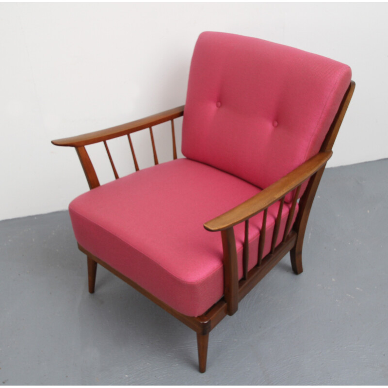 Vintage german pink armchair - 1950s 