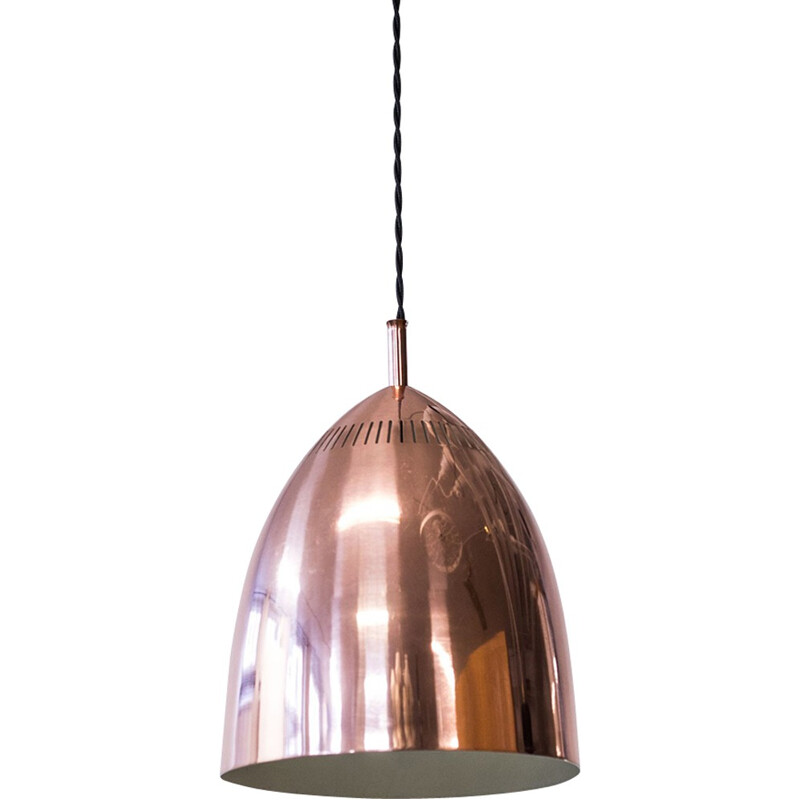 Copper swedish vintage hanging Lamp by ASEA - 1960s