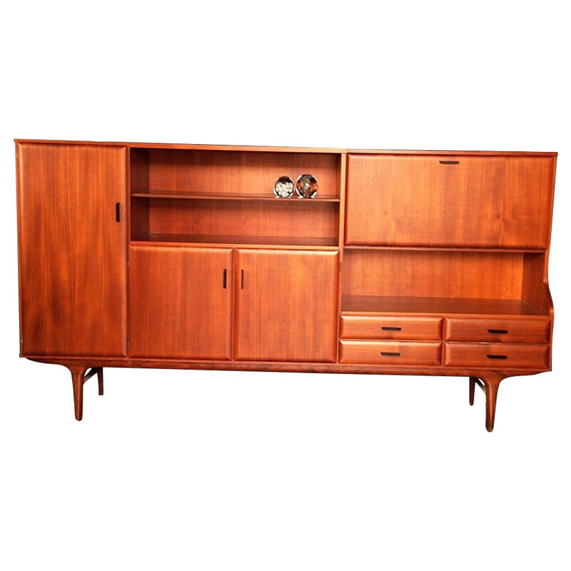 High scandinavian sideboard in teak, Cees BRAAKMAN - 1960s