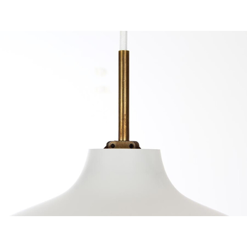 Vintage opalen hanglamp model wohlert door Vilhelm Wohlert voor Louis Poulsen, 1940