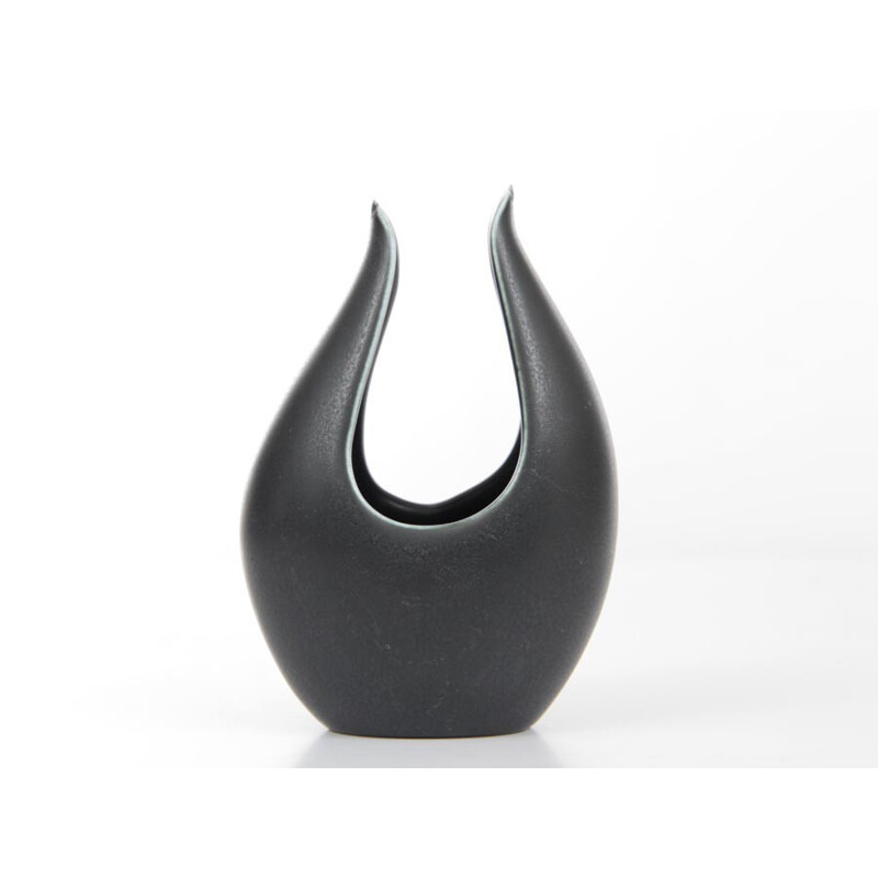Petit scandinave vase noir modèle Caolina - 1960
