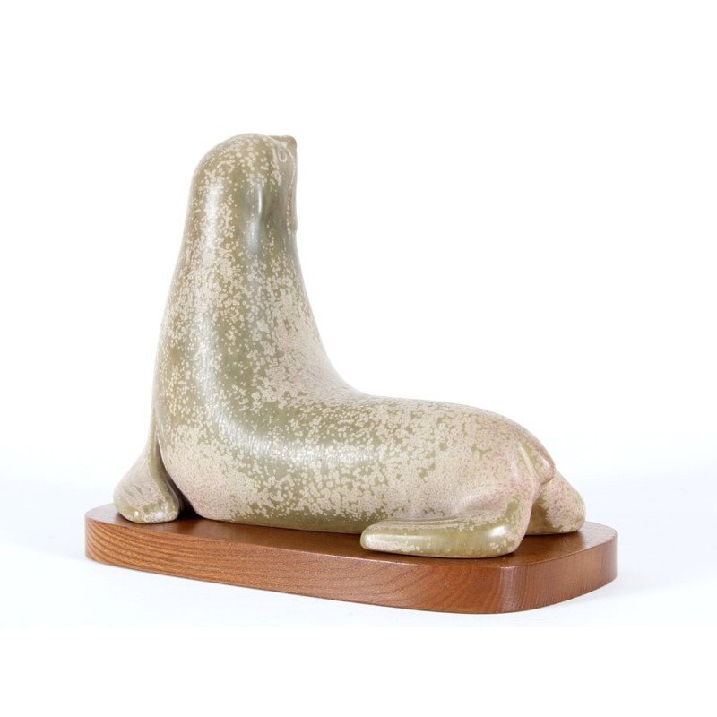 Scandinavian ceramics Vintage sea lion by Gunnar Nylund for Rörstrand, 1960