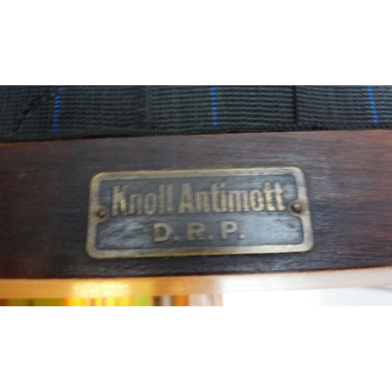 Paire de fauteuils vintage en acajou par Knoll Antimott - 1950 