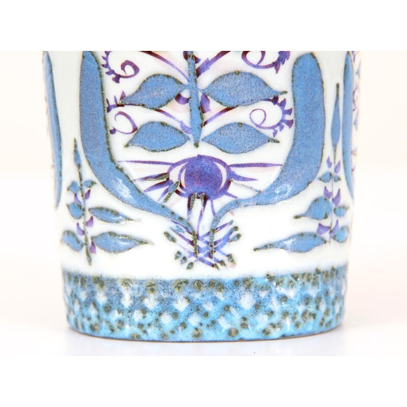 Vaso de cerâmica Vintage com padrão Tenera 4173115 para a Royal Copenhagen, 1960