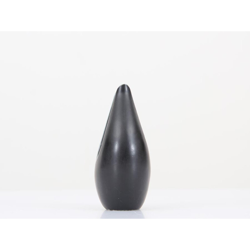 Petit vase scandinave noir de Gunnar Nylund pour Rorstrand - 1960 