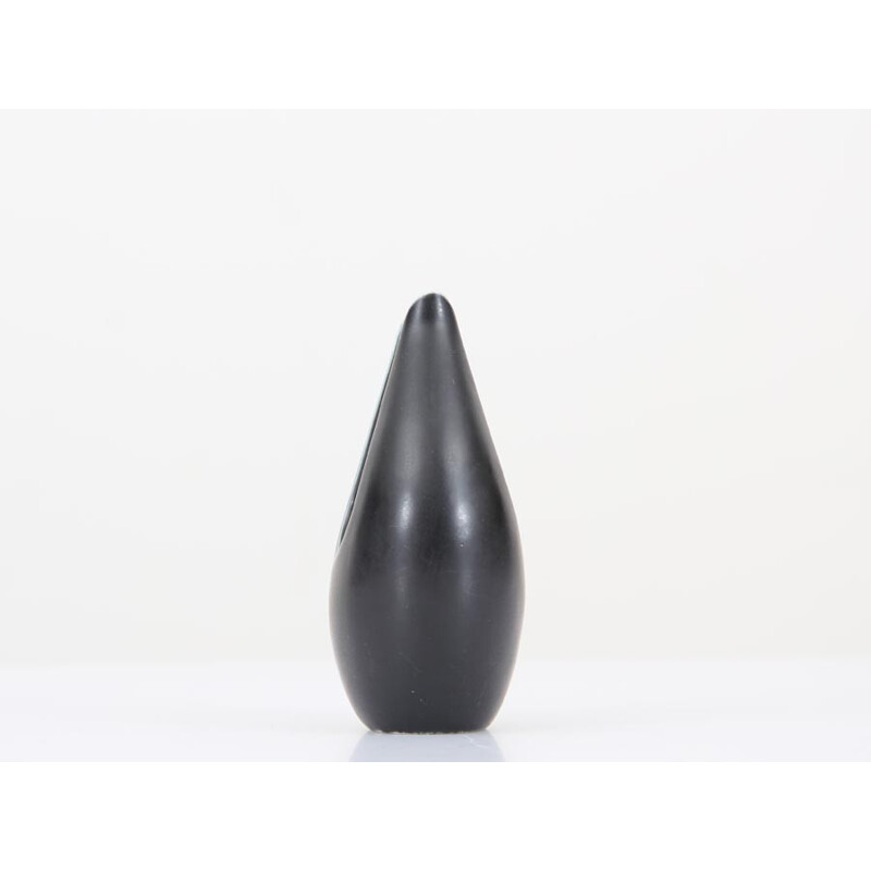 Small Scandinavian black vase by Gunnar Nylund for Rorstrand - 1960s