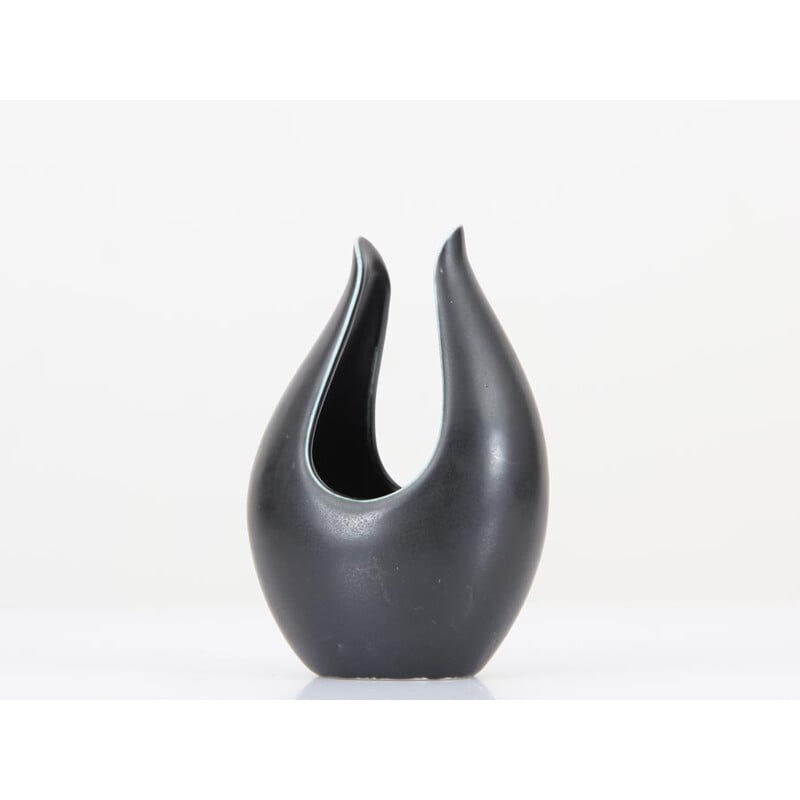 Petit vase scandinave noir de Gunnar Nylund pour Rorstrand - 1960 