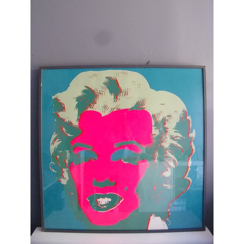 Serigraphie Marilyn rose et bleu par Sunday B Morning - 1970