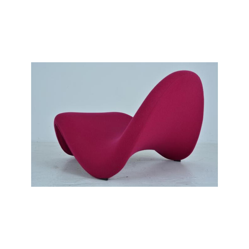 Pair of fuschia tongue armchairs by Pierre Paulin for Artifort - 1960s