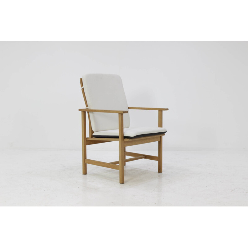 Oak armchair by Borge Mogensen for Fredericia Stolefabric - 1960s   