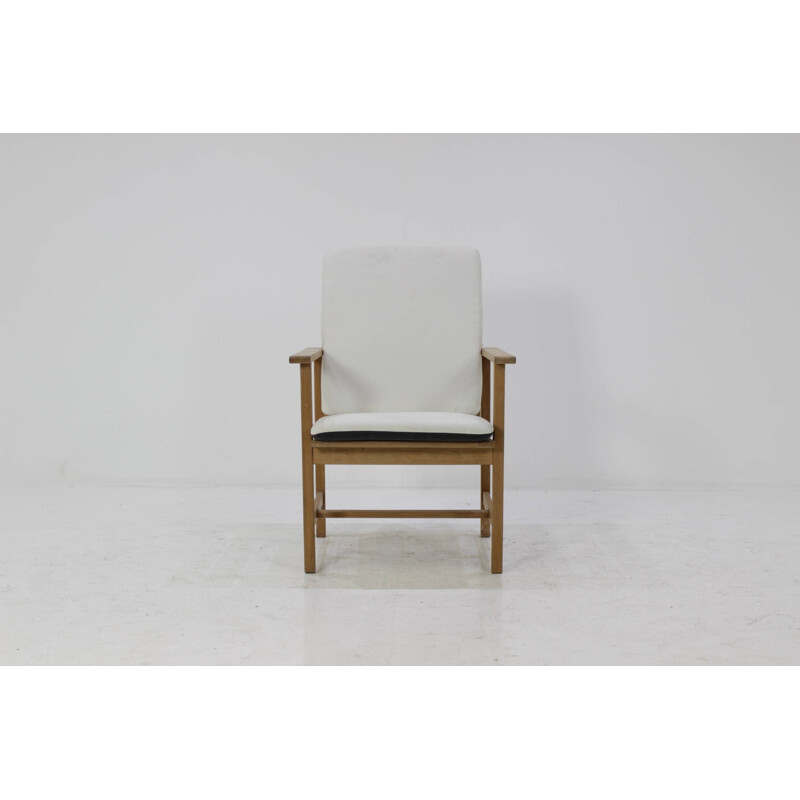 Oak armchair by Borge Mogensen for Fredericia Stolefabric - 1960s   