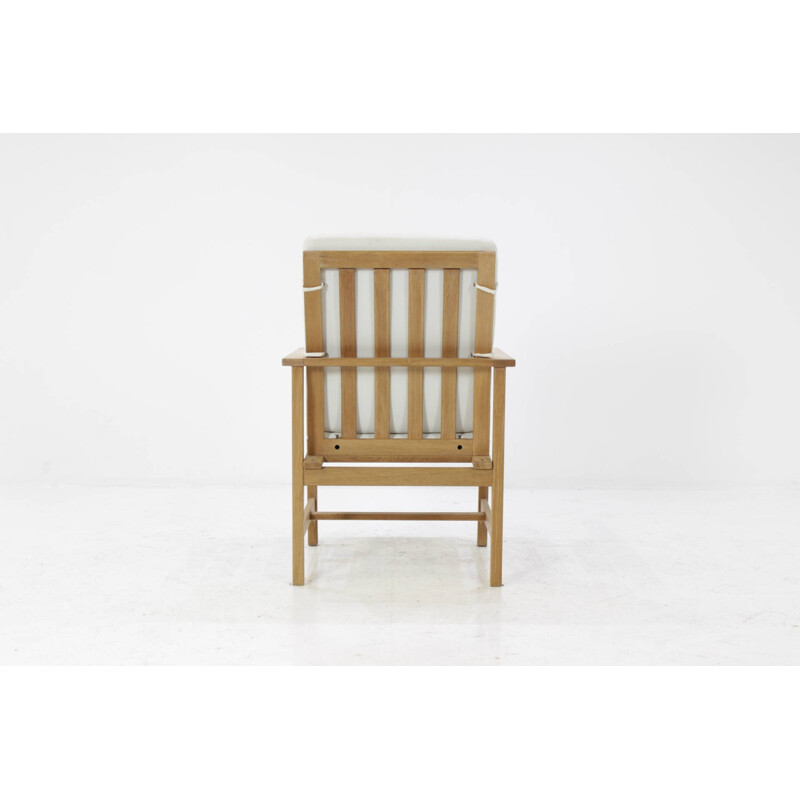 Oak armchair by Borge Mogensen for Fredericia Stolefabric - 1960s   