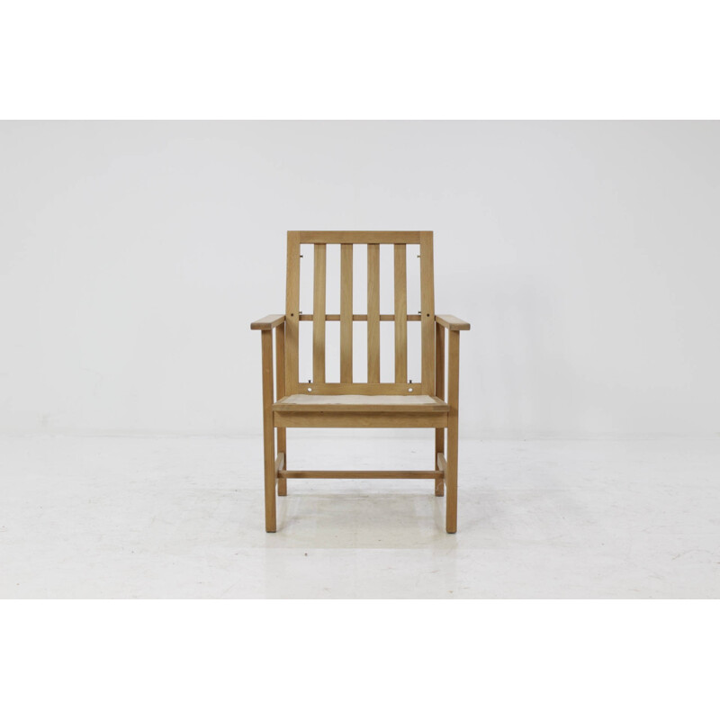 Oak armchair by Borge Mogensen for Fredericia Stolefabric - 1960s   