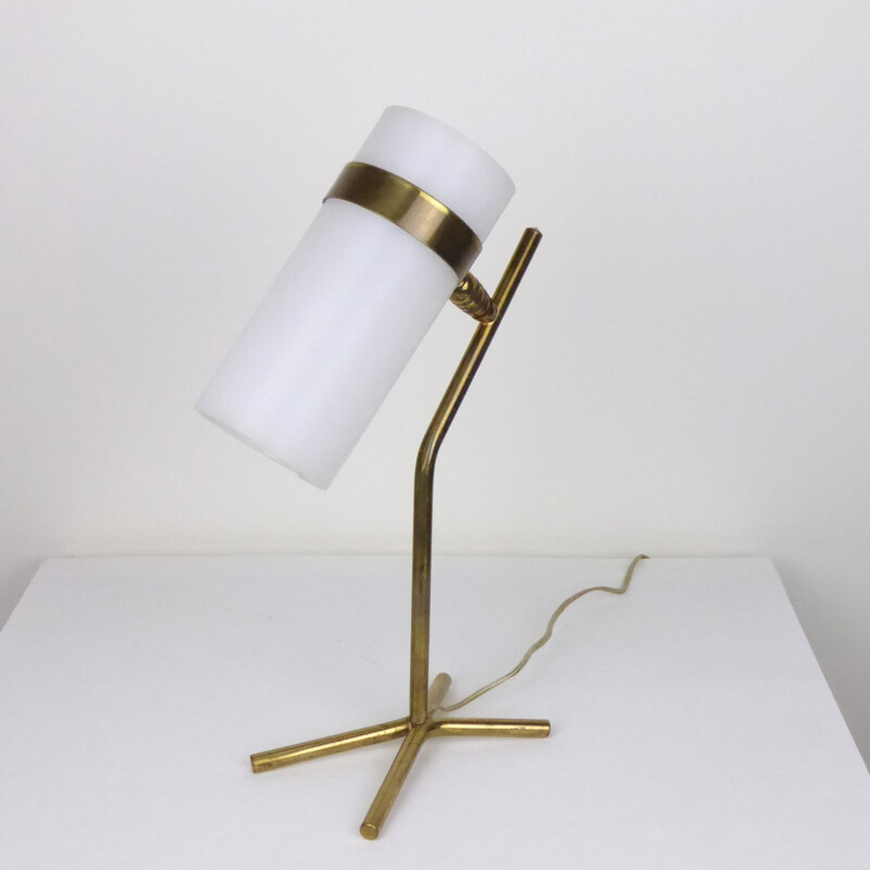 Vintage white table lamp - 1950s