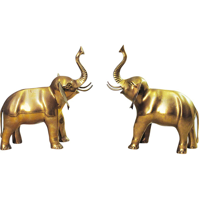 Elephant sculpture in brass - 1960s