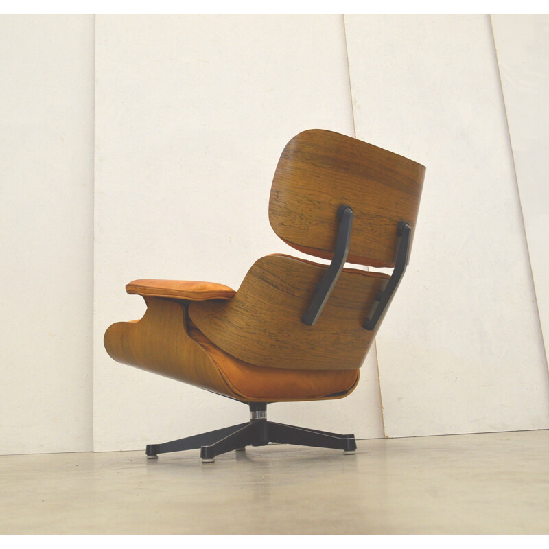 Charles Eames Cognac Lounge Chair & ottoman by Herman Miller - 1960s