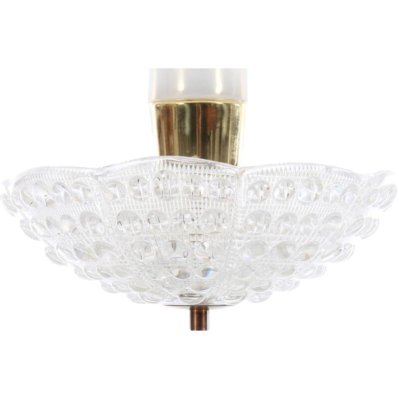 Vintage crystal ceiling lamp by Carl Fagerlund for Orrefors, 1960