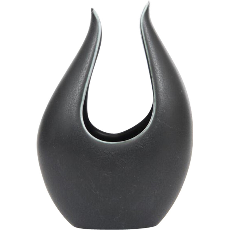 Petit scandinave vase noir modèle Caolina - 1960