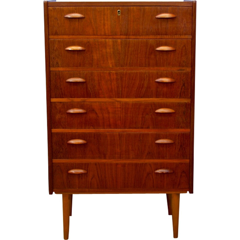 Danish mid-century chest of drawers in teak veneer, 1960s