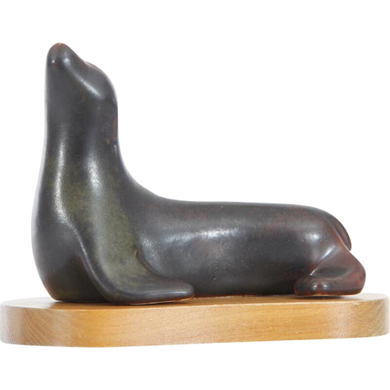 Scandinavian ceramics Sea lion by Gunnar Nylund for Rorstrand - 1950s