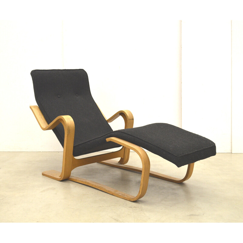 Vintage Black Chaise longue by Marcel Breuer for Isokon - 1950s 