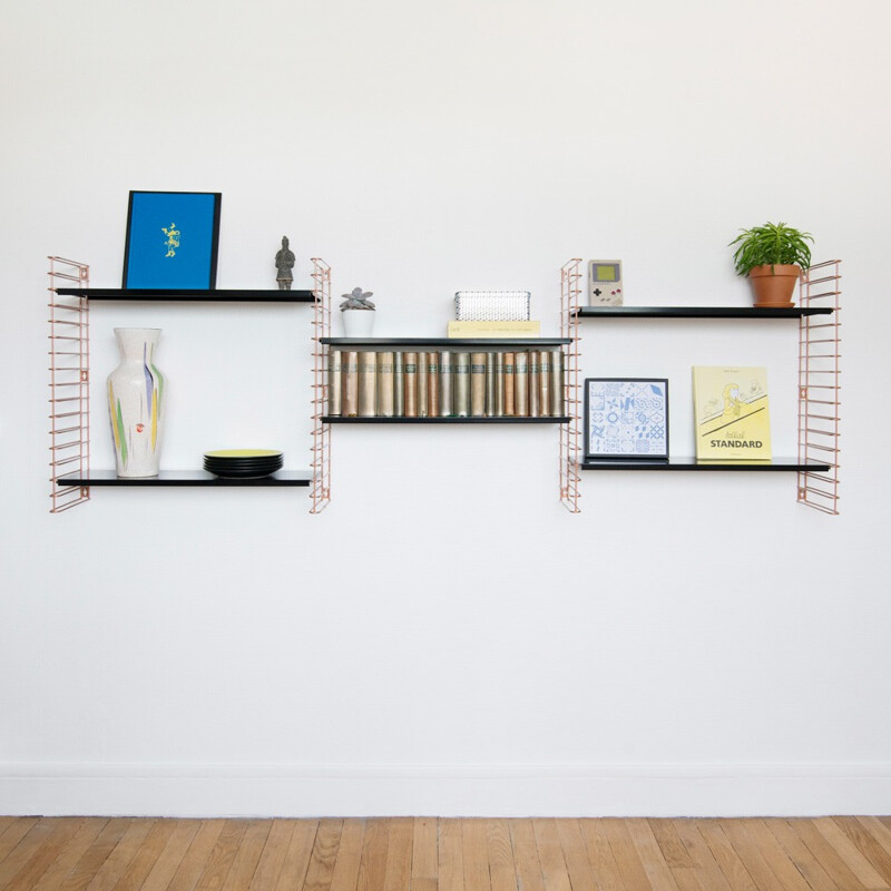 Modular metal shelving system 4 racks Tomado by A.DEKKER - 2000s