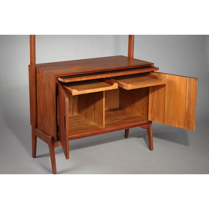 Modular vintage danish teak drawer bookcase - 1970s