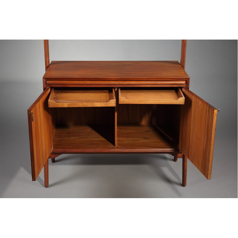 Modular vintage danish teak drawer bookcase - 1970s