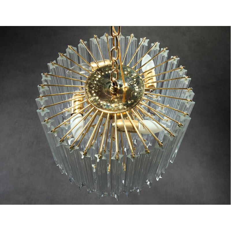 Vintage chandelier in Murano glass by Paolo Venini - 1970s