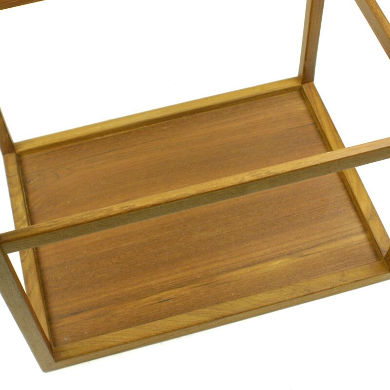 Vintage Danish teak side table with formica top - 1960s