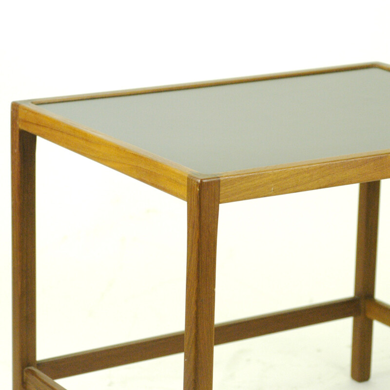 Vintage Danish teak side table with formica top - 1960s