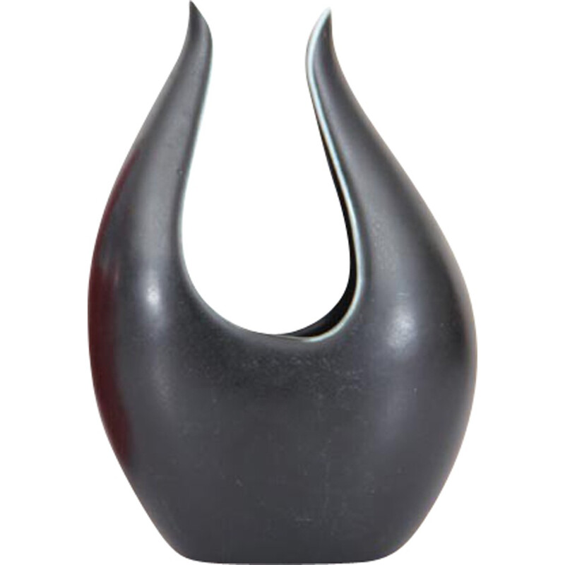 Petit vase scandinave noir de Gunnar Nylund pour Rorstrand - 1960 