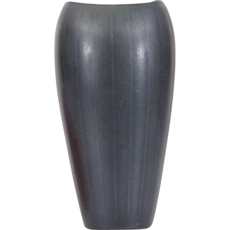 Black Scandinavian AXZ vase by Gunnar Nylund for Rorstrand - 1960s