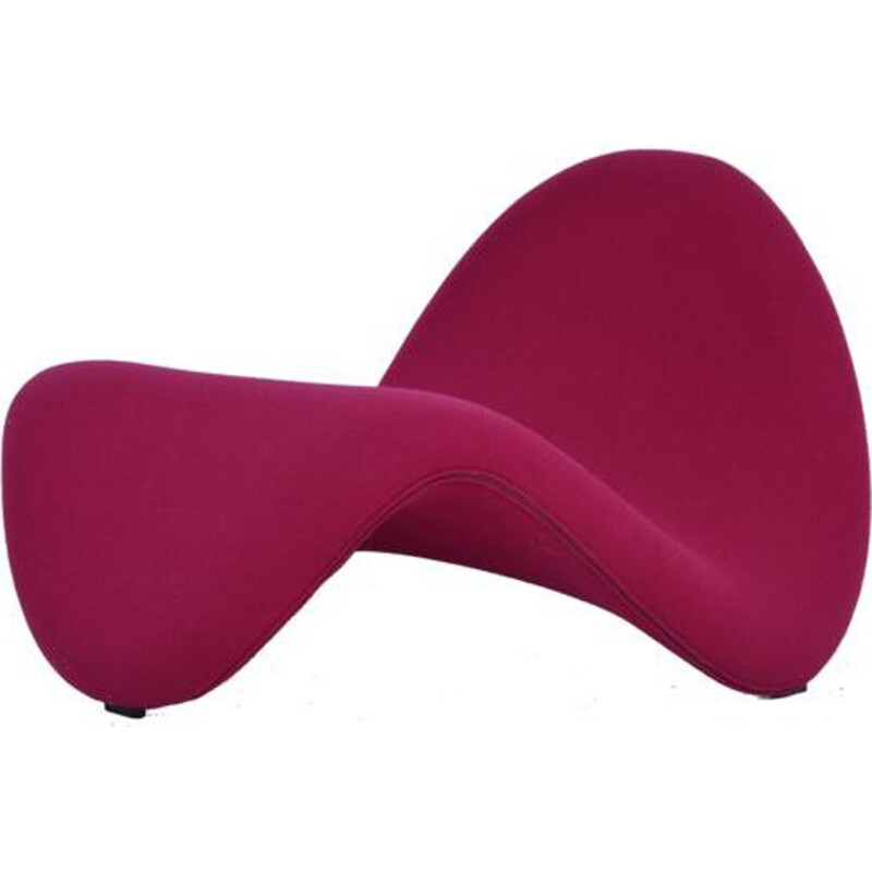 Pair of fuschia tongue armchairs by Pierre Paulin for Artifort - 1960s