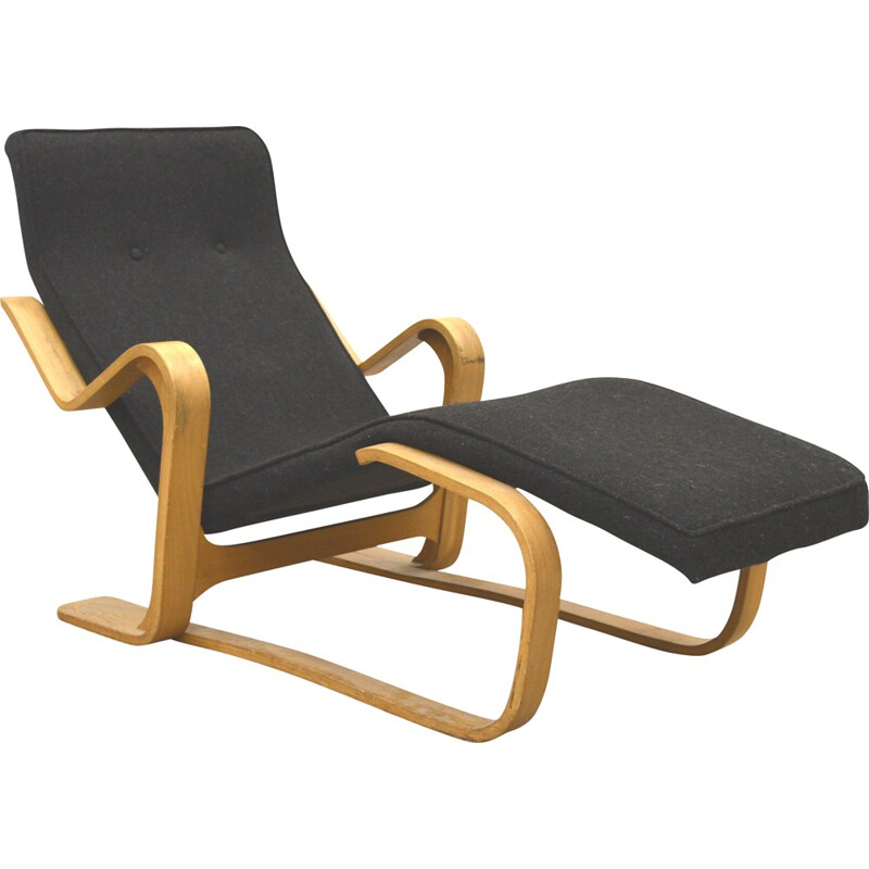 Vintage Black Chaise longue by Marcel Breuer for Isokon - 1950s 