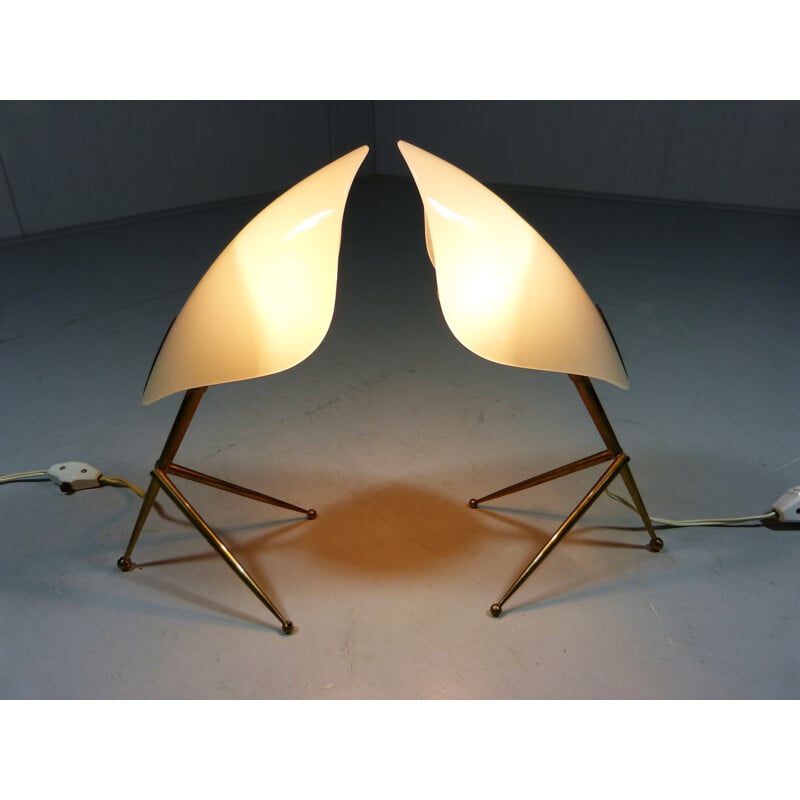 Pair of Tripod Table Lamps - 1950s