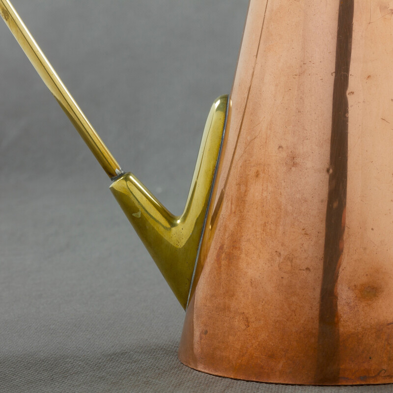 Vintage copper and brass watering can produced by Illum Bolighus - 1950s