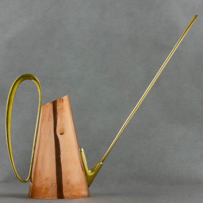 Vintage copper and brass watering can produced by Illum Bolighus - 1950s