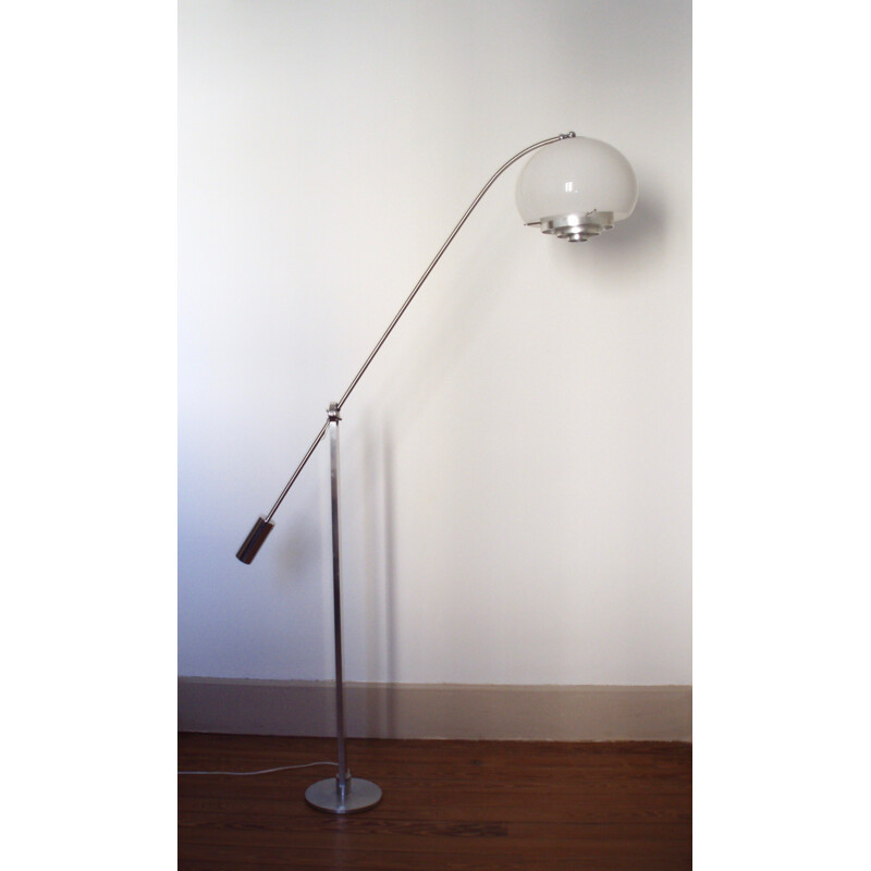 Italian vintage floor lamp in metal - 1970s