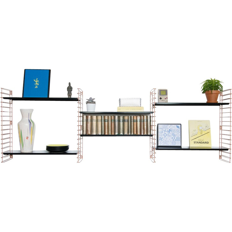 Modular metal shelving system 4 racks Tomado by A.DEKKER - 2000s