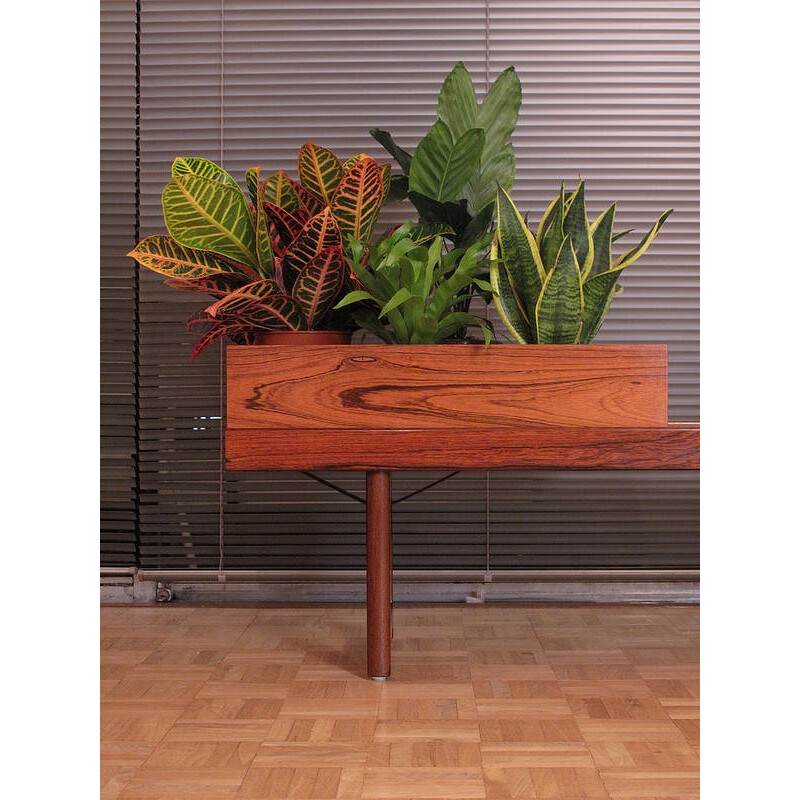 Rosewood Krobo Bench With Planter by Torbjorn Afdal - 1960s