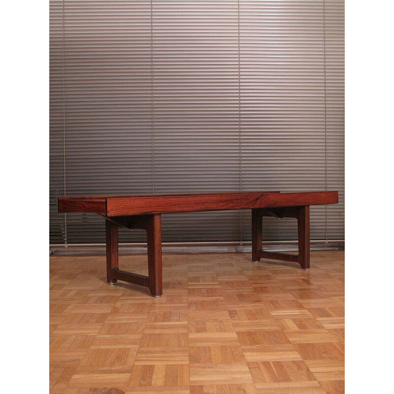 Rosewood Krobo Bench With Planter by Torbjorn Afdal - 1960s